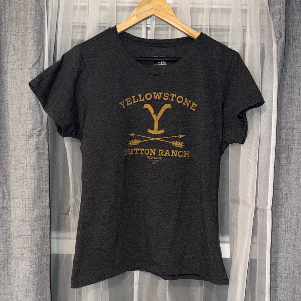 MTV Black Tee with Gold Print